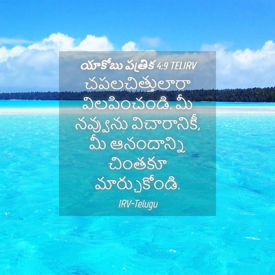 Picture 04 - యాకోబు పత్రిక 4:9 TELIRV - చపలచిత్తులారా - Bible Verse Picture