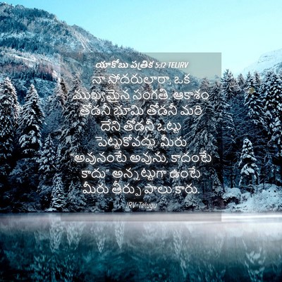 Picture 04 - యాకోబు పత్రిక 5:12 TELIRV - నా సోదరులారా, ఒక - Bible Verse Picture