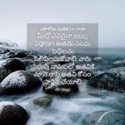 Picture 04 - యాకోబు పత్రిక 5:14 TELIRV - మీలో ఎవరైనా జబ్బు - Bible Verse Picture
