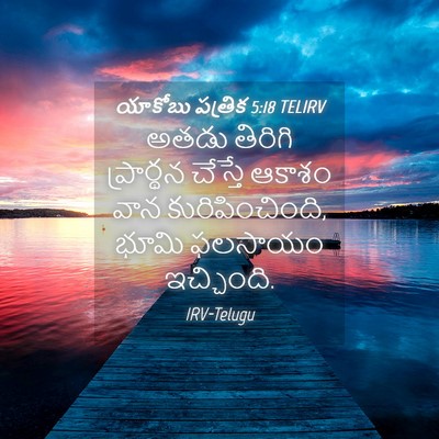 Picture 04 - యాకోబు పత్రిక 5:18 TELIRV - అతడు తిరిగి - Bible Verse Picture