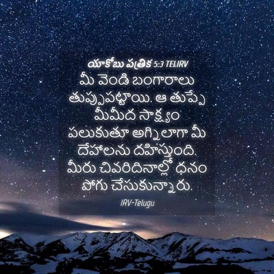 Picture 04 - యాకోబు పత్రిక 5:3 TELIRV - మీ వెండి బంగారాలు - Bible Verse Picture