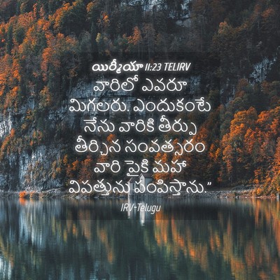 Picture 04 - యిర్మీయా 11:23 TELIRV - వారిలో ఎవరూ - Bible Verse Picture