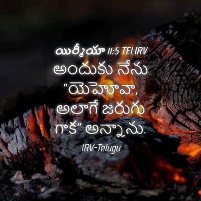 Picture 04 - యిర్మీయా 11:5 TELIRV - అందుకు నేను - Bible Verse Picture
