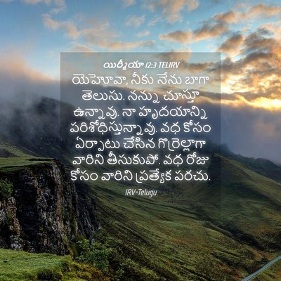 Picture 04 - యిర్మీయా 12:3 TELIRV - యెహోవా, నీకు నేను - Bible Verse Picture