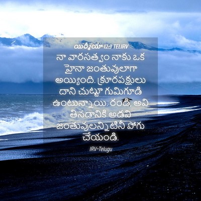 Picture 04 - యిర్మీయా 12:9 TELIRV - నా వారసత్వం నాకు - Bible Verse Picture