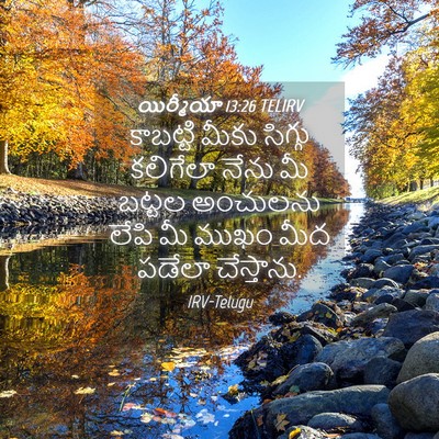 Picture 04 - యిర్మీయా 13:26 TELIRV - కాబట్టి మీకు - Bible Verse Picture