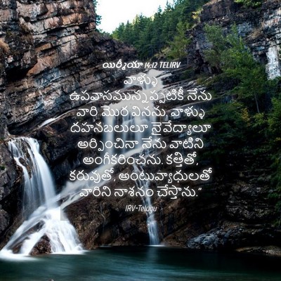 Picture 04 - యిర్మీయా 14:12 TELIRV - వాళ్ళు - Bible Verse Picture
