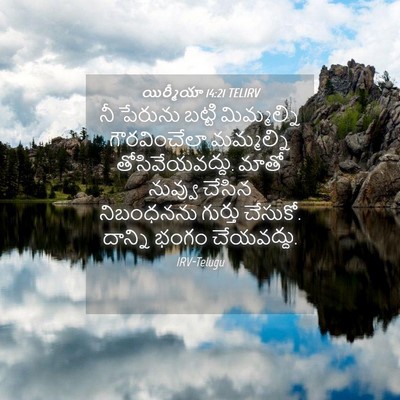 Picture 04 - యిర్మీయా 14:21 TELIRV - నీ పేరును బట్టి - Bible Verse Picture