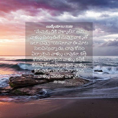Picture 04 - యిర్మీయా 15:2 TELIRV - “మేమెక్కడికి - Bible Verse Picture