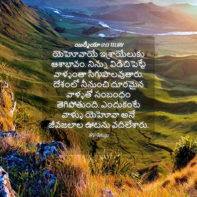Picture 04 - యిర్మీయా 17:13 TELIRV - యెహోవాయే - Bible Verse Picture