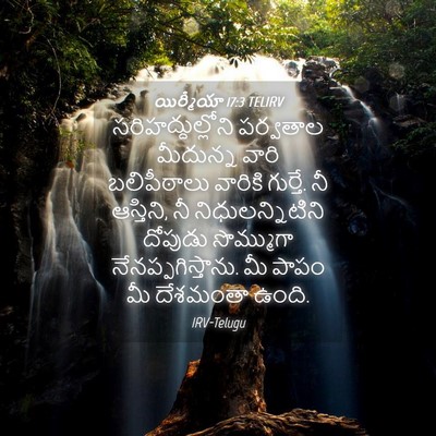 Picture 04 - యిర్మీయా 17:3 TELIRV - సరిహద్దుల్లోని - Bible Verse Picture