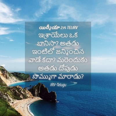 Picture 04 - యిర్మీయా 2:14 TELIRV - ఇశ్రాయేలు ఒక - Bible Verse Picture