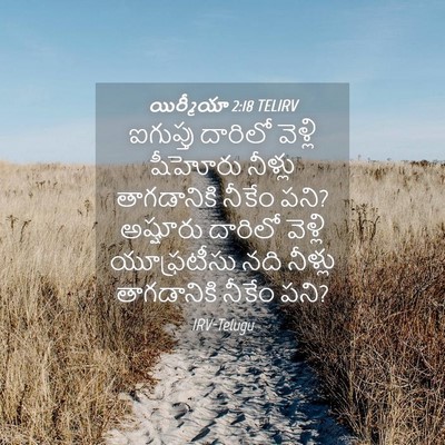 Picture 04 - యిర్మీయా 2:18 TELIRV - ఐగుప్తు దారిలో - Bible Verse Picture