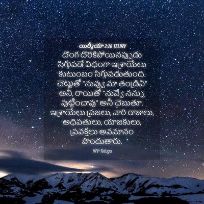 Picture 04 - యిర్మీయా 2:26 TELIRV - దొంగ - Bible Verse Picture