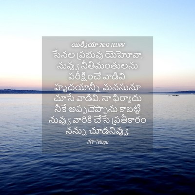 Picture 04 - యిర్మీయా 20:12 TELIRV - సేనల ప్రభువు - Bible Verse Picture