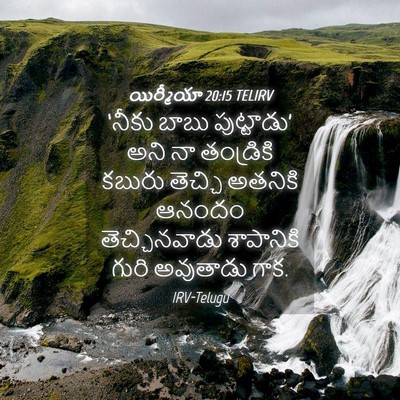 Picture 04 - యిర్మీయా 20:15 TELIRV - ‘నీకు బాబు - Bible Verse Picture