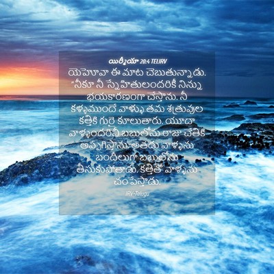 Picture 04 - యిర్మీయా 20:4 TELIRV - యెహోవా ఈ మాట - Bible Verse Picture