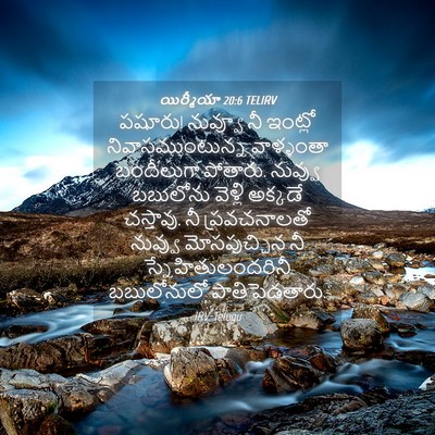 Picture 04 - యిర్మీయా 20:6 TELIRV - పషూరు! నువ్వూ నీ - Bible Verse Picture