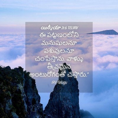 Picture 04 - యిర్మీయా 21:6 TELIRV - ఈ పట్టణంలోని - Bible Verse Picture