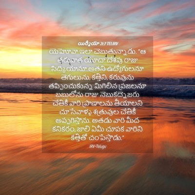 Picture 04 - యిర్మీయా 21:7 TELIRV - యెహోవా ఇలా - Bible Verse Picture