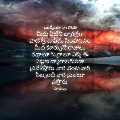 Picture 04 - యిర్మీయా 22:4 TELIRV - మీరు వీటిని - Bible Verse Picture