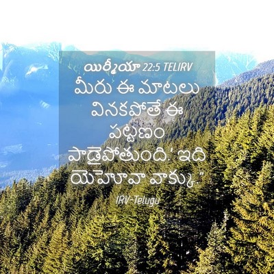 Picture 04 - యిర్మీయా 22:5 TELIRV - మీరు ఈ మాటలు - Bible Verse Picture