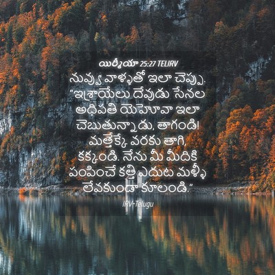 Picture 04 - యిర్మీయా 25:27 TELIRV - నువ్వు వాళ్ళతో - Bible Verse Picture