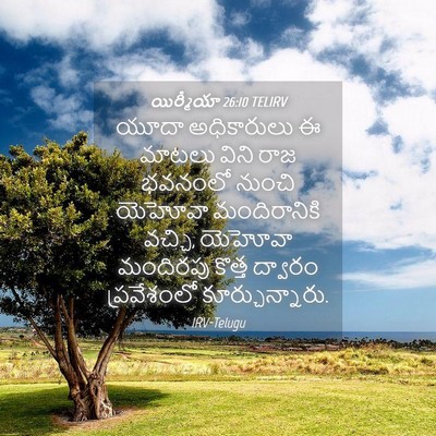 Picture 04 - యిర్మీయా 26:10 TELIRV - యూదా అధికారులు ఈ - Bible Verse Picture