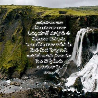 Picture 04 - యిర్మీయా 27:12 TELIRV - నేను యూదా రాజు - Bible Verse Picture