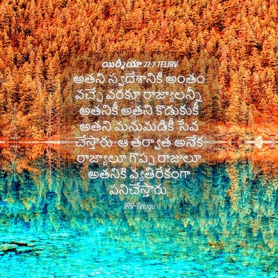Picture 04 - యిర్మీయా 27:7 TELIRV - అతని స్వదేశానికి - Bible Verse Picture
