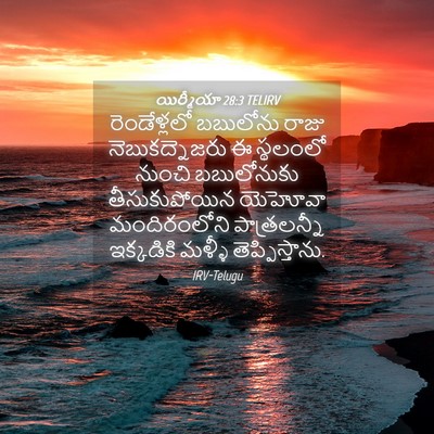 Picture 04 - యిర్మీయా 28:3 TELIRV - రెండేళ్లలో - Bible Verse Picture