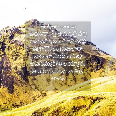Picture 04 - యిర్మీయా 3:20 TELIRV - అయినా స్త్రీ తన - Bible Verse Picture