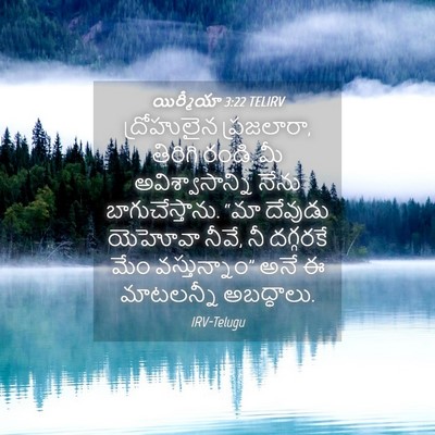 Picture 04 - యిర్మీయా 3:22 TELIRV - ద్రోహులైన - Bible Verse Picture