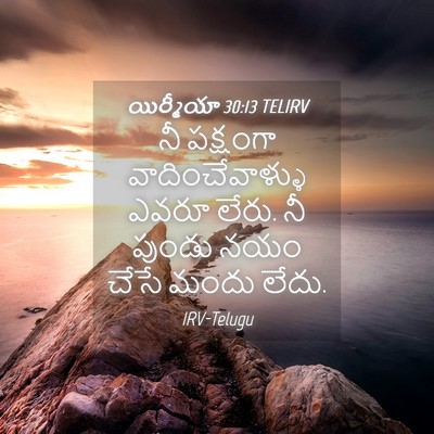 Picture 04 - యిర్మీయా 30:13 TELIRV - నీ పక్షంగా - Bible Verse Picture