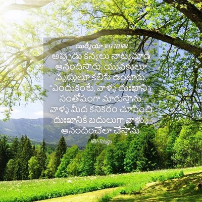 Picture 04 - యిర్మీయా 31:13 TELIRV - అప్పుడు కన్యలు - Bible Verse Picture