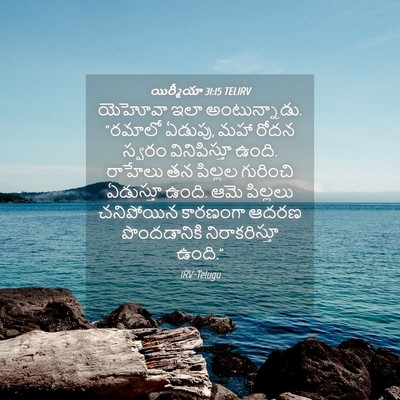Picture 04 - యిర్మీయా 31:15 TELIRV - యెహోవా ఇలా - Bible Verse Picture