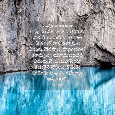 Picture 04 - యిర్మీయా 32:12 TELIRV - అప్పుడు మా బాబాయి - Bible Verse Picture