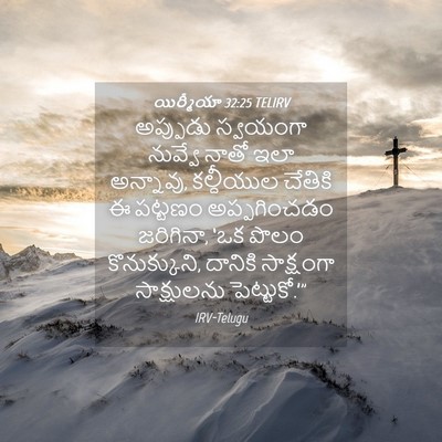 Picture 04 - యిర్మీయా 32:25 TELIRV - అప్పుడు స్వయంగా - Bible Verse Picture