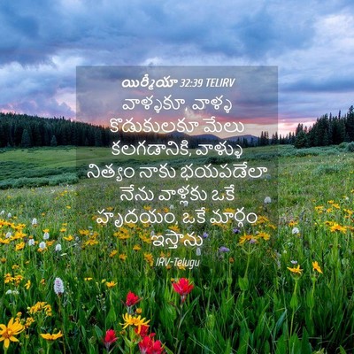 Picture 04 - యిర్మీయా 32:39 TELIRV - వాళ్ళకూ, వాళ్ళ - Bible Verse Picture