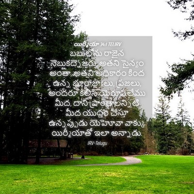 Picture 04 - యిర్మీయా 34:1 TELIRV - బబులోను రాజైన - Bible Verse Picture