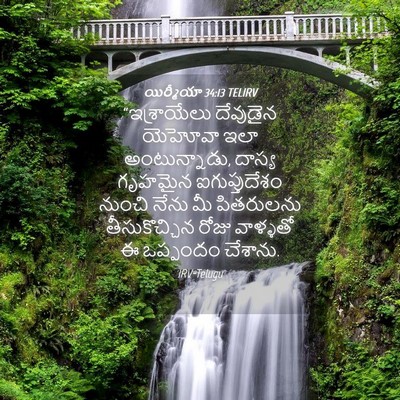 Picture 04 - యిర్మీయా 34:13 TELIRV - “ఇశ్రాయేలు - Bible Verse Picture