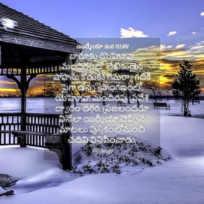 Picture 04 - యిర్మీయా 36:10 TELIRV - బారూకు యెహోవా - Bible Verse Picture