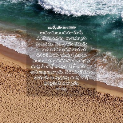 Picture 04 - యిర్మీయా 36:14 TELIRV - అధికారులందరూ కూషీ - Bible Verse Picture