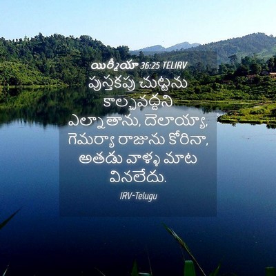 Picture 04 - యిర్మీయా 36:25 TELIRV - పుస్తకపు చుట్టను - Bible Verse Picture