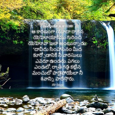 Picture 04 - యిర్మీయా 36:30 TELIRV - ఆ కారణంగా యూదా - Bible Verse Picture