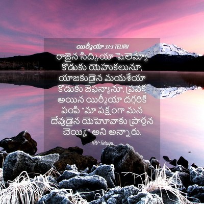 Picture 04 - యిర్మీయా 37:3 TELIRV - రాజైన సిద్కియా - Bible Verse Picture