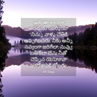 Picture 04 - యిర్మీయా 38:20 TELIRV - అందుకు యిర్మీయా - Bible Verse Picture
