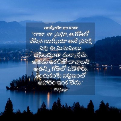 Picture 04 - యిర్మీయా 38:9 TELIRV - “రాజా, నా ప్రభూ, ఆ - Bible Verse Picture