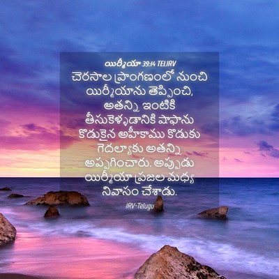 Picture 04 - యిర్మీయా 39:14 TELIRV - చెరసాల ప్రాంగణంలో - Bible Verse Picture