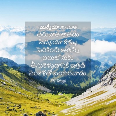 Picture 04 - యిర్మీయా 39:7 TELIRV - తరువాత అతడు - Bible Verse Picture